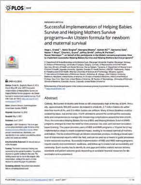 Picture of the «Successful implementation og helping babies survive and helping mothers survive program»